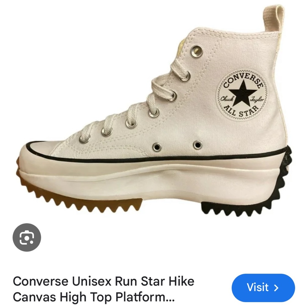 Converse Kids' White High Top Platform Sneakers